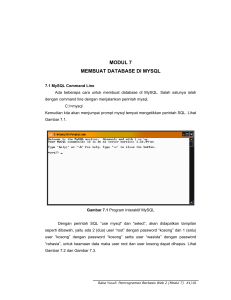 modul 7 membuat database di mysql