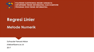 Metnum Regresi Linier dan Non-Linier