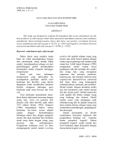 JURNAL PSIKOLOGI 1999, No. 1, 9 - 17 ISSN : 0215