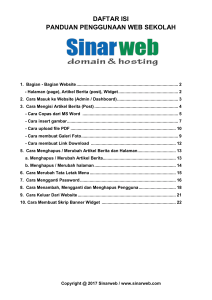 daftar isi panduan penggunaan web sekolah