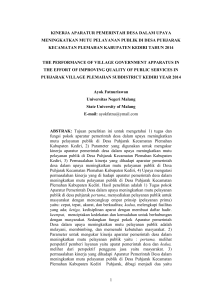 1 kinerja aparatur pemerintah desa dalam upaya meningkatkan