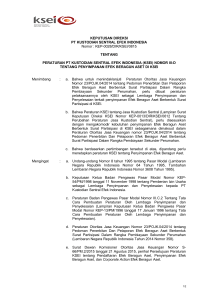 Peraturan PT Kustodian Sentral Efek Indonesia Nomor III-D