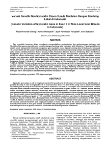 Variasi Genetik Gen Myostatin Ekson 3 pada Sembilan Bangsa