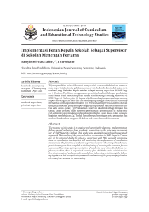 Indonesian Journal of Curriculum and Educational