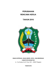 rencana kerja tahunan - Pemerintah Kabupaten Magetan