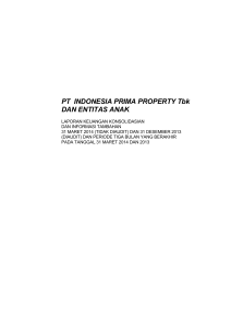 Laporan Keuangan Maret 2014 - PT Indonesia Prima Property Tbk
