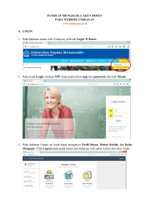 PANDUAN MENGELOLA AKUN DOSEN PADA WEBSITE