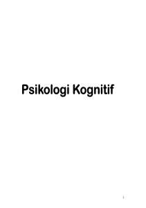 Draft Psikologi Kognitif Pertemuan 1-14