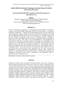 Analisis Risiko Kesehatan Lingkungan terhadap Paparan Pestisida