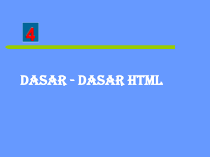 DASAR - DASAR HTML