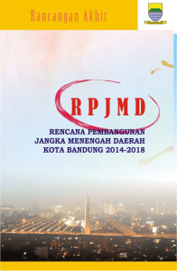 RPJMD kota bandung 2014 - 2018