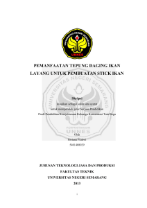 pemanfaatan tepung daging ikan layang untuk pembuatan