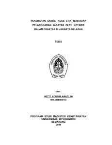 penerapan sanksi kode etik terhadap pelanggaran