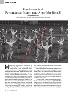 Persaudaraan Islami atau Antar Muslim (2)