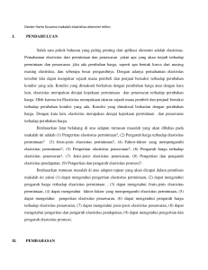 Dexter Harto Kusuma makalah elastisitas ekonomi