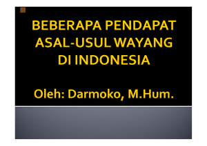 beberapa pendapat asal-usul wayang di indonesia