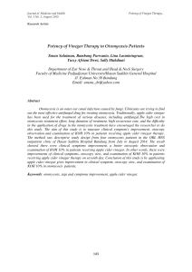 Potency of Vinegar Therapy in Otomycosis Patients