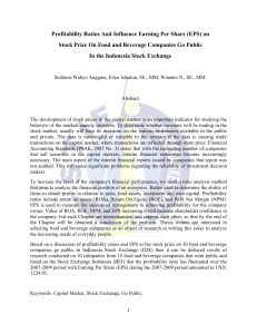 Profitability Ratios And Influence Earning Per Share (EPS) on Stock