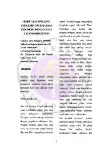 Pembuatan Spelling-Checker Untuk Bahasa Indonesia Dengan