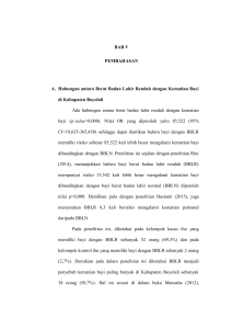 BAB V PEMBAHASAN A. Hubungan antara Berat Badan Lahir