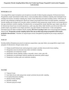 Pengenalan Metoda Sampling Bahan Baku dan Produk