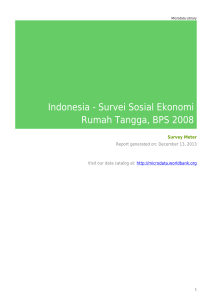 Survei Sosial Ekonomi Rumah Tangga, BPS 2008