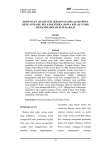 hubungan readiness (kesiapan) belajar siswa dengan hasil belajar