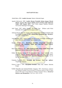 DAFTAR PUSTAKA Abdul Halim. 2003. Analisis Investasi. Jakarta