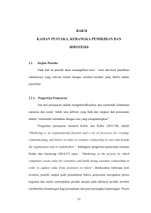 bab ii kajian pustaka, kerangka pemikiran dan hipotesis