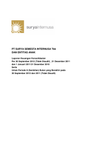 Laporan Keuangan Konsolidasian Per 30 September 2012