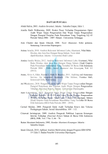 DAFTAR PUSTAKA Abdul Halim, 2003. Analisis Investasi. Jakarta