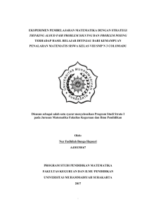 eksperimen pembelajaran matematika dengan strategi thinking