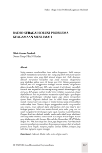 radio sebagai solusi problema keagamaan muslimah