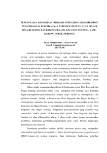 pengentasan kemiskinan berbasis pemulihan ekosistem dan