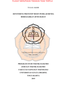 tugas akhir monitoring prototip mesin pemilah