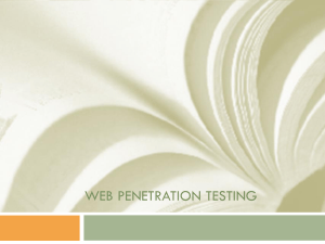 WEB PENETRATION TESTING