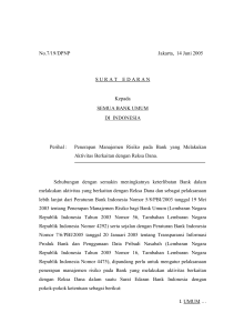 No.7/19/DPNP Jakarta, 14 Juni 2005 S U R A T    E D A R A N