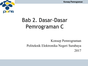 Konsep Pemrograman - Politeknik Elektronika Negeri Surabaya