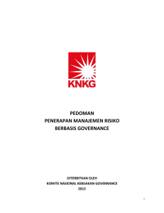 pedoman penerapan manajemen risiko berbasis governance