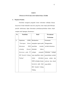 BAB II TINJAUAN PUSTAKA DAN KERANGKA