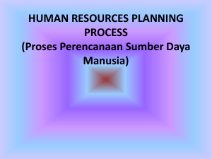 Proses Perencanaan Sumber Daya Manusia