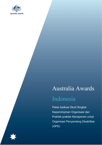 Application Pack Australia Awards - Organisational Leadership and