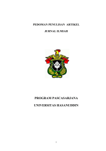 pedoman penulisan jurnal - Pasca UNHAS