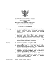 peraturan pemerintah republik indonesia nomor 155 tahun 2000