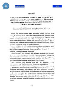 ABSTRAK GAMBARAN PENGETAHUAN, SIKAP, DAN PERllAKU