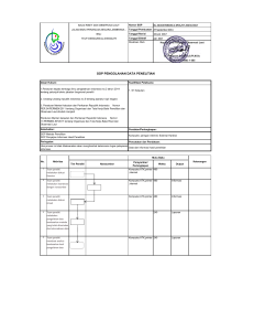 sop pengolahan data penelitian - Balai Riset dan Observasi Laut