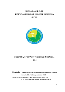 naskah akademik himpunan perawat holistik indonesia (hphi)