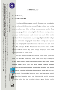 pengaruh pemecahan saham terhadap return investor dan likuiditas