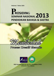 prosiding seminar nasional unisma 2013