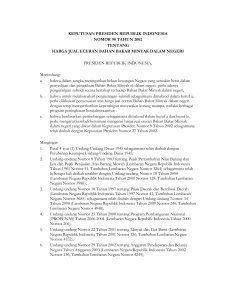 keputusan presiden republik indonesia nomor 90 tahun 2002